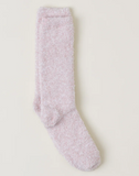 Barefoot Dreams CozyChic Heathered Socks in Dusty Rose/White