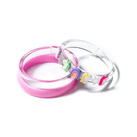 Lilies and Roses Unicorn and Stars Pink Bangle (Set of 3)