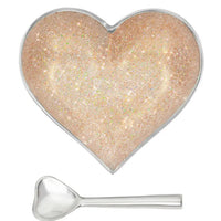 Inspired Generations Happy Sparkly Gold Heart with Heart Spoon
