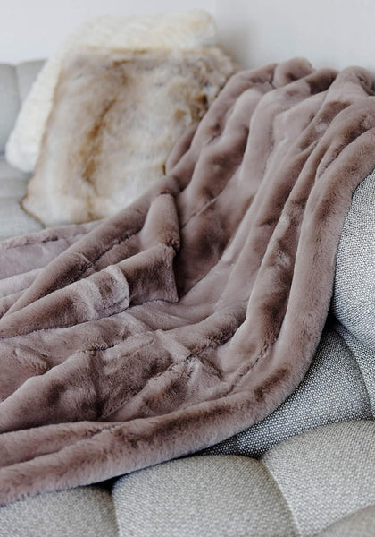 Fabulous Furs Posh Throw Latte