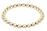 Enewton Faceted Hematite Grateful Pattern 5mm Bead Bracelet