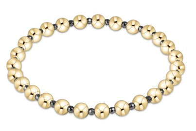 Enewton Faceted Hematite Grateful Pattern 5mm Bead Bracelet
