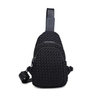 Sol and Selene Beyond the Horizon - Woven Neoprene Sling Backpack in Black