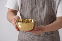 Pampa Bay Small Organic Square Bowl in Gold