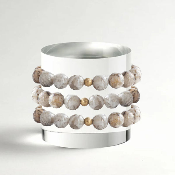 Lenny and Eva Gemstone Bracelet in 10mm Feldspar