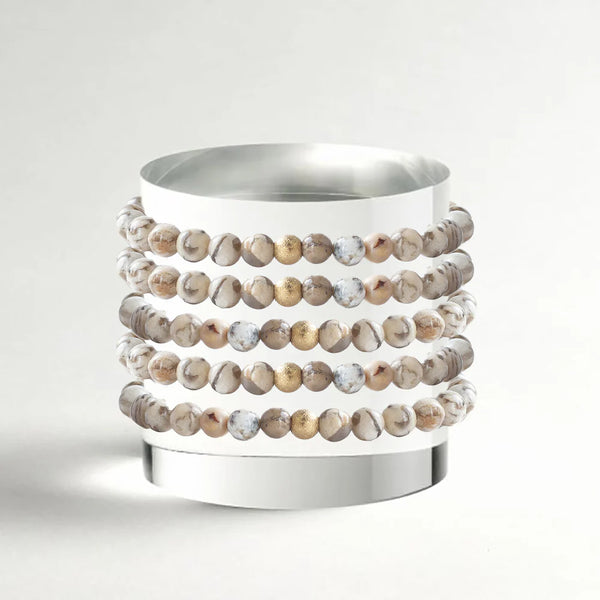 Lenny and Eva Gemstone Bracelet in 6mm Feldspar