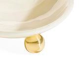 Jonathan Adler Fontana Bowl in White with Brass