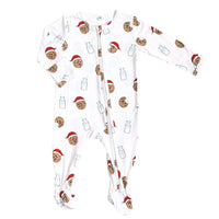 Dear Perli Footie Zippered One Piece in Christmas Cookie Craze