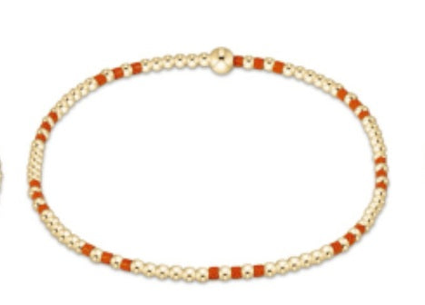 Enewton Hope Joy Pattern 2mm Bead Bracelet - Orange