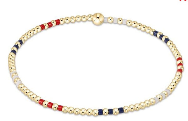 Enewton Hope Joy Pattern 2mm Bead Bracelet - Firecracker