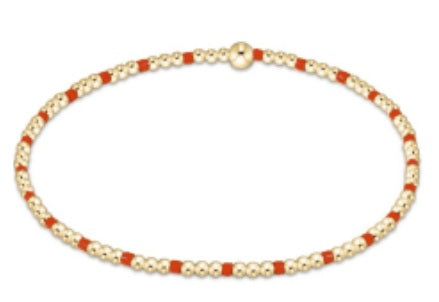 Enewton Hope Sincerity Pattern 2mm Bead Bracelet - Orange