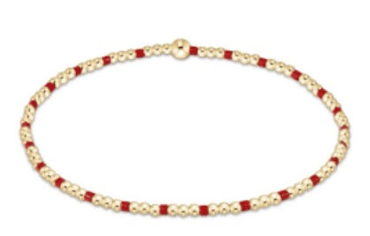 Enewton Hope Sincerity Pattern 2mm Bead Bracelet - Bright Red