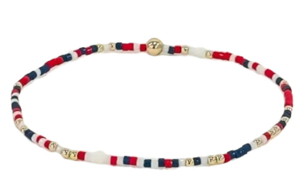 Enewton Hope Unwritten Bracelet in Firecracker (red, white, navy)