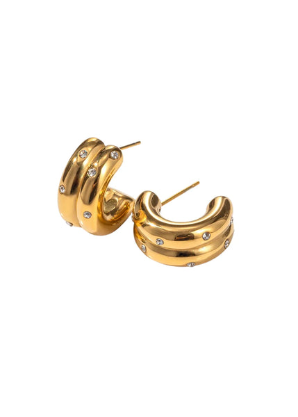Hjane Jewels Pave Hoop Earrings