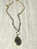 Iishii Designs Semi-Precious Stone and Metal Pendant Necklace