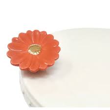 Nora Fleming Mini: Flower Power Orange