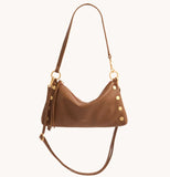 Hammitt Kyle in Mahogany Pebble with Brushed Gold Red Zip