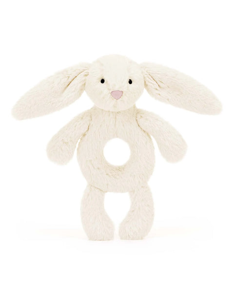 Jellycat Bashful Cream Bunny Ring Rattle