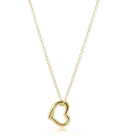 Enewton Egirl 14" Open Love - Small Heart Charm Necklace
