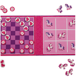 Crocodile Creek Magnetic Game Set: Tic Tac Toe and Checkers in Unicorn