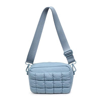 Sol and Selene Inspiration - Quilted Nylon Crossbody in Sky Blue