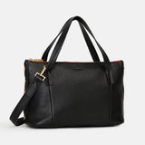 Hammitt Addie Medium in Black Brushed Gold Red Zip