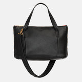 Hammitt Addie Medium in Black Brushed Gold Red Zip