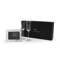 Michael Aram Reflective Champagne Flute and Frame Packaged Gift Set