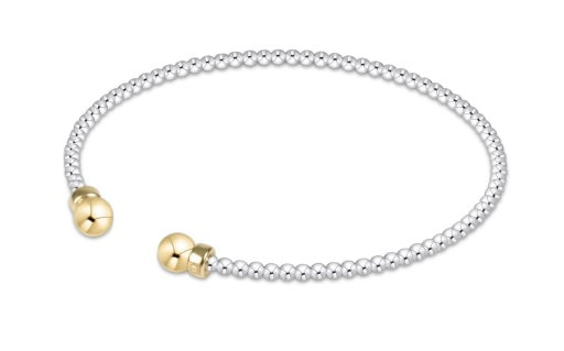 Enewton Classic Sterling Mixed Metal 2mm Bead Cuff - Gold