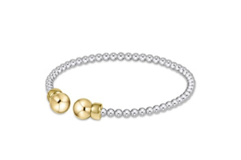 Enewton Classic Sterling Mixed Metal 3mm Bead Cuff - Gold