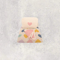 Pink Lemonade Baby Blanket and Cloth Travel/Stroller Set Pink Heart