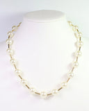 Caroline Hill Forli Pearl and Gold Bar Necklace