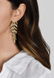 Anabel Aram Palm Leaf Dangle Earrings