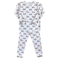 Dear Perli Two Piece Pajama Set in Hanukkah Dogs 12m - 18m