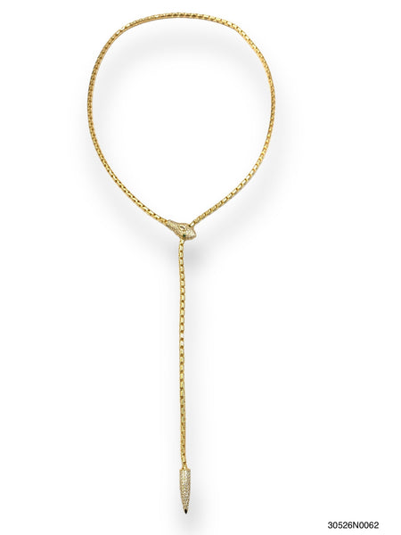 Theia Savannah Serpent Lariat Necklace