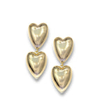 Theia Amore Double Heart Drop Earrings