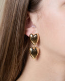 Theia Amore Double Heart Drop Earrings