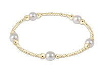 Enewton Purpose Pearl 6mm Bead Bracelet Gold