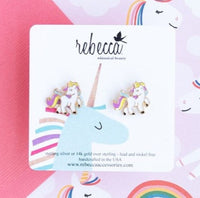 Rebecca Rainbow Unicorn Earring