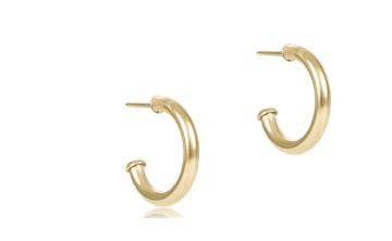 Enewton Round Gold 0.5" Post Hoop - 2mm Smooth