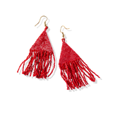 Ink + Alloy Scarlet Red Luxe Petite Fringe Earring