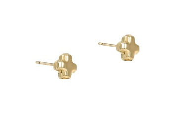 Enewton Signature Cross Small Gold Stud - Gold