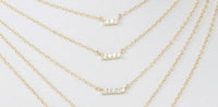 Enewton 14kt Gold and Diamond Significance Bar Necklace