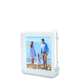 Tara Wilson White Background Square Flip Frame - Double-sided for Two 4" x 4" Pictures