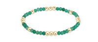 enewton Worthy Pattern 3mm Bead Bracelet with Faceted Green Onyx