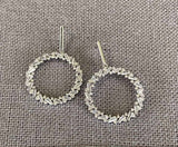 Theia Hista Open Circle Baguette Drop Earring