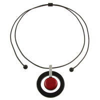 Origin Resin Circle Adjustable Pendant Necklace