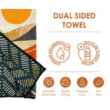 Double Sided Recycled Plastic Bottle Microfiber Kitchen Towels