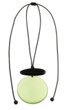 Origin Sliding Disk Pendant Necklace with Black Accents