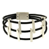 Origin Leather and Metal Cage Bracelet